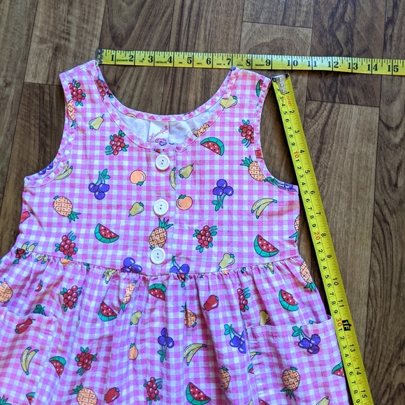 Vintage Pink Gingham and Fruit Dress Heartfelt - Picture 5 of 7
